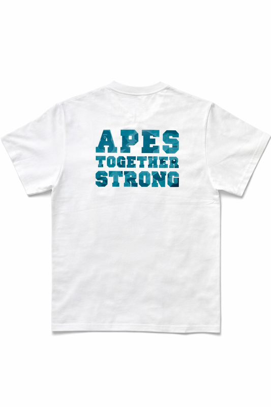 BAPE Honeycomb Camo College ATS Tee 'White/Blue'