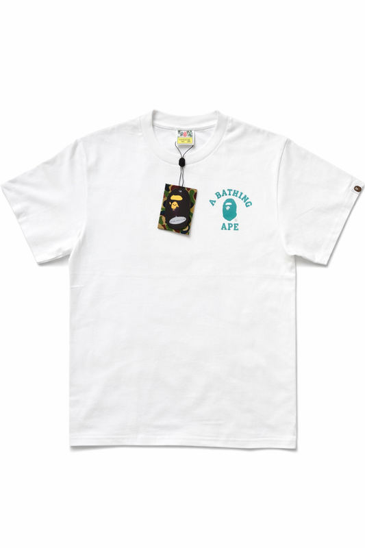 BAPE Honeycomb Camo College ATS Tee 'White/Blue'